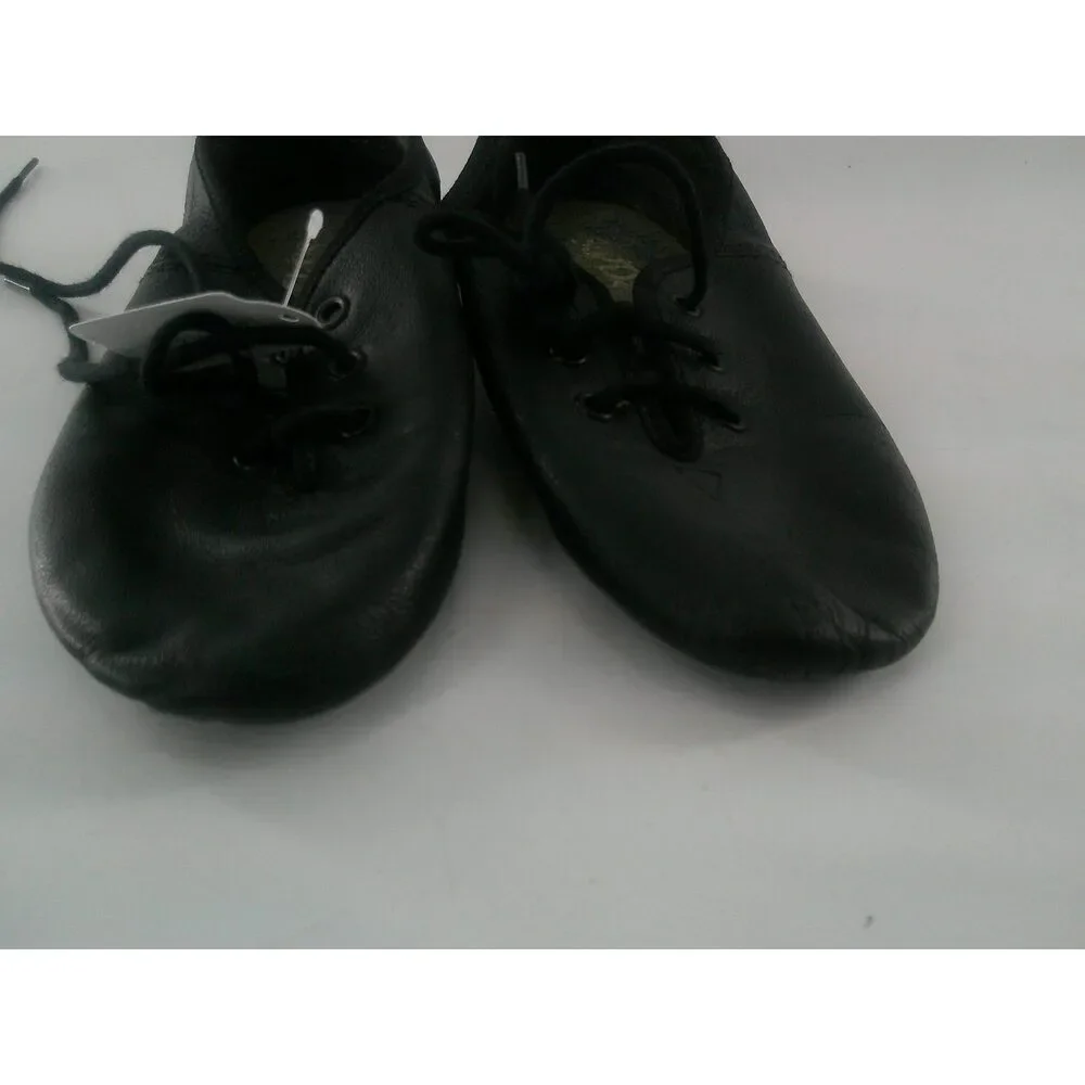 Pre-Owned Dance Jazz Shoes So Danca Kids 12M Lace Up Leather Slip On